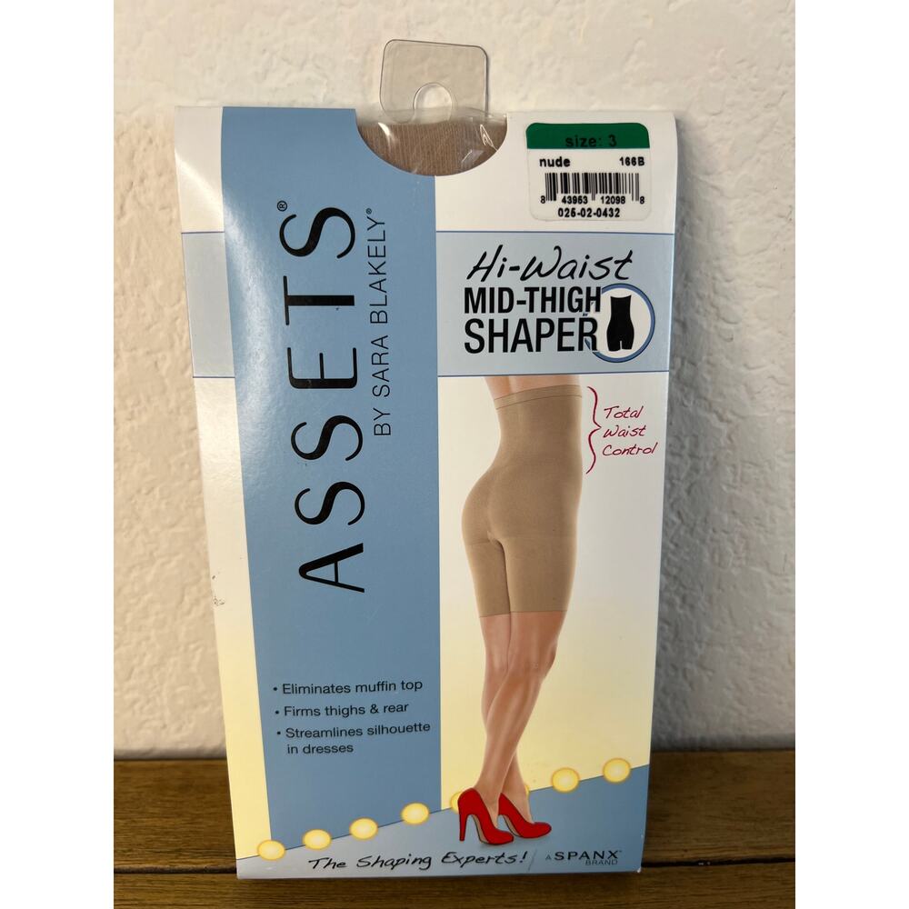 Assets by Sara Blakely SPANX Hi-Waist Mid-Thigh Shaper Nude NEW ~ Size 3